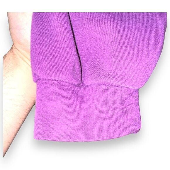 80s Purple Chaps Ralph Lauren L/S Polo Shirt Size M - Picture 7 of 9